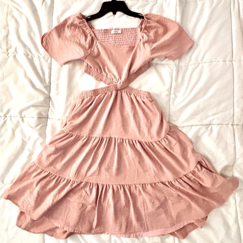 Pink Tiered Girls Dress